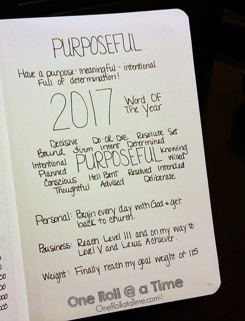 New Year - New YOU! Word of the Year 2017 - Purposeful